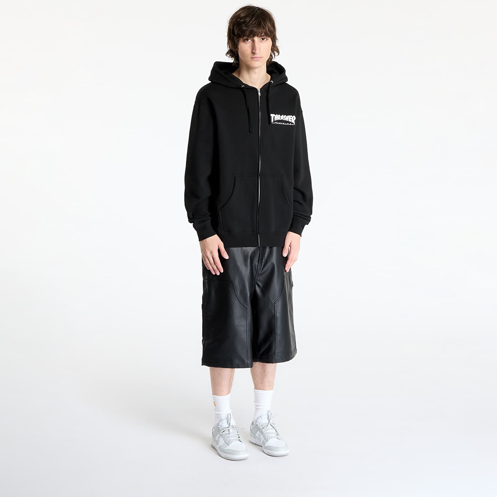 Verryttelypaidat Thrasher Magazine Logo Zip Hood Black