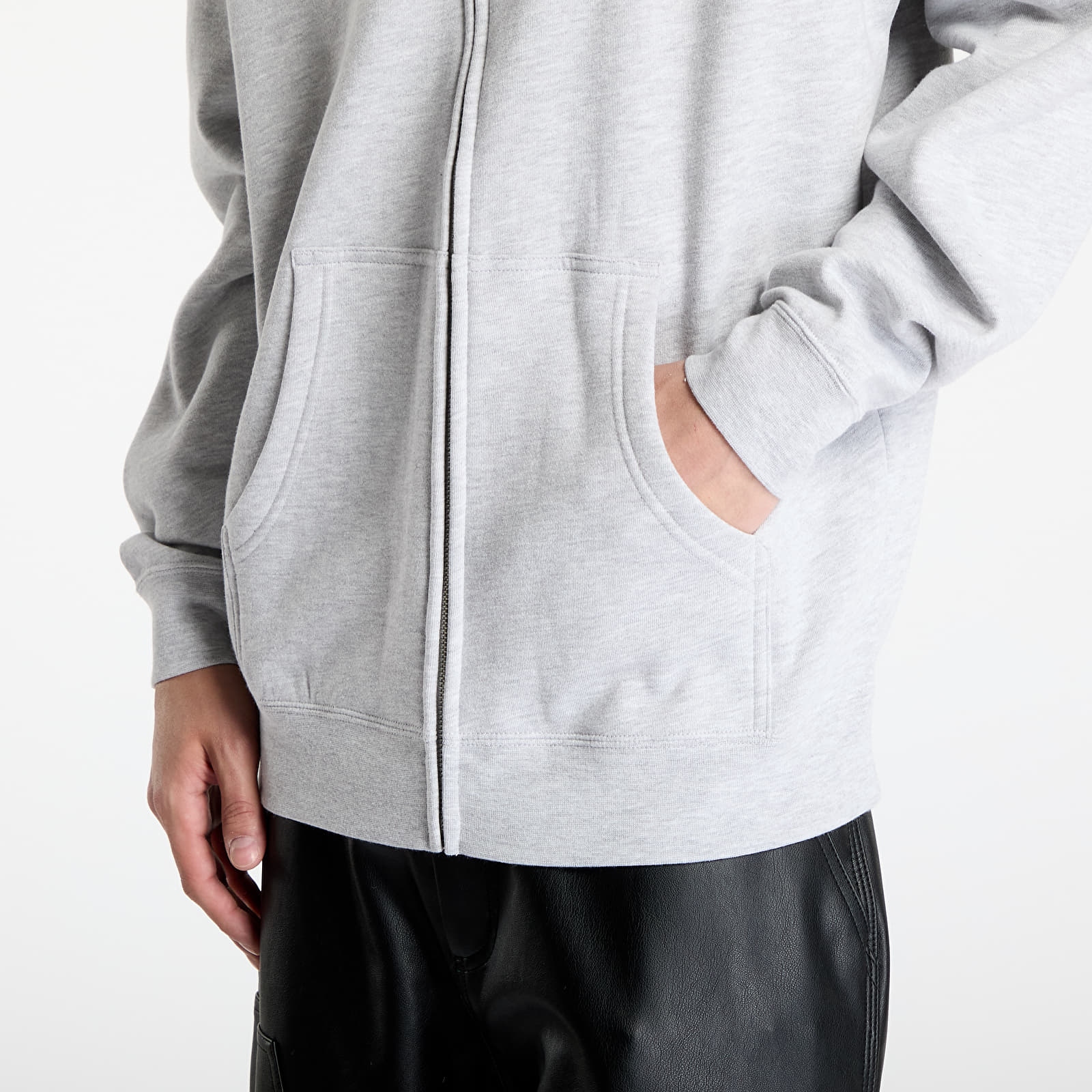 Sweatshirts Thrasher Magazine Logo Zip Hoody Melange Grey