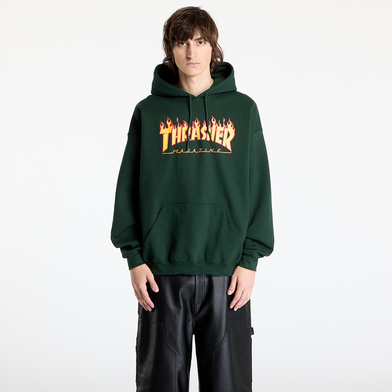 Sweatshirt Thrasher Flame Logo Hoodie Forest Green S