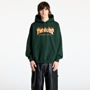Thrasher Flame Logo Hoodie Forest Green