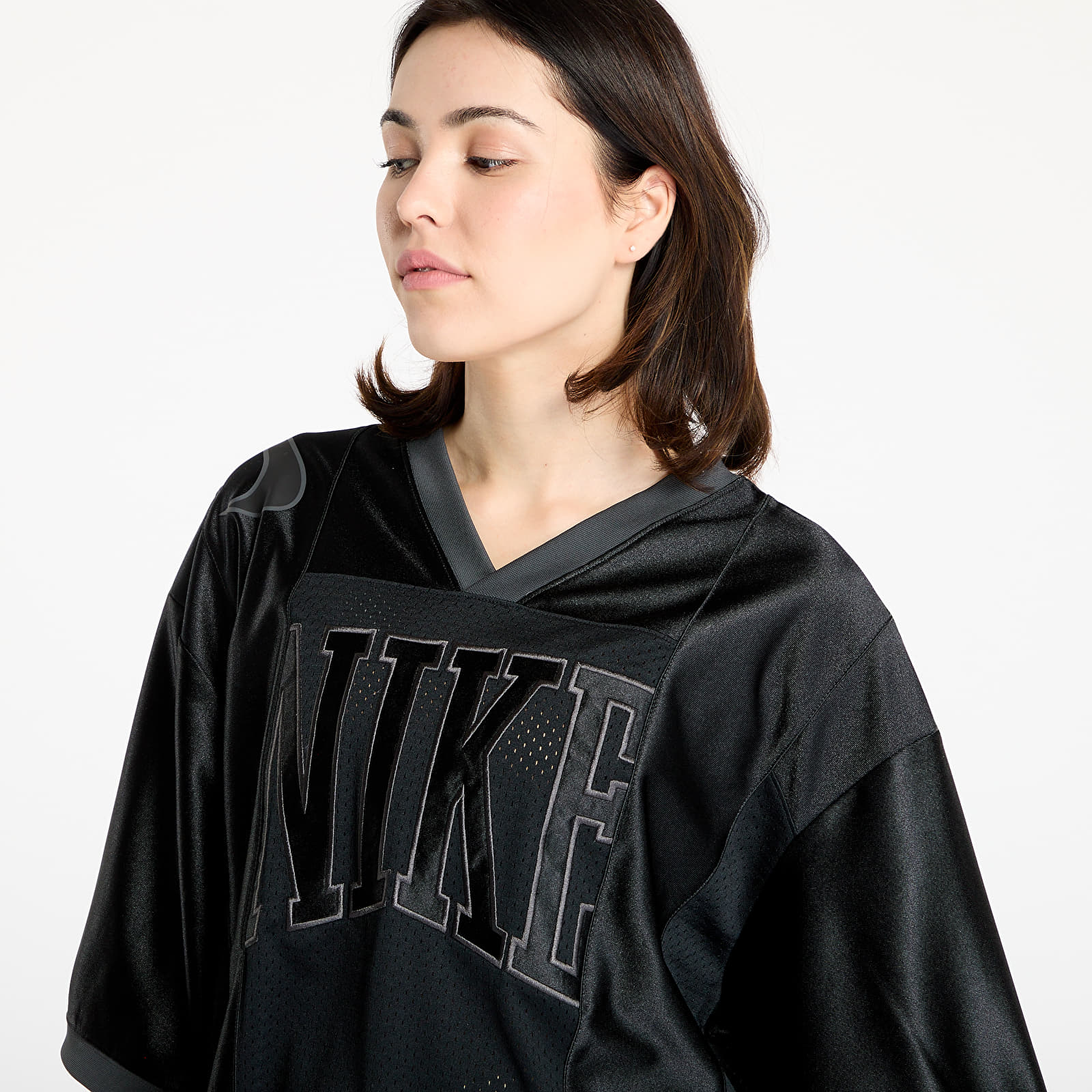 Jerseys Nike Sportswear Street Women's Oversized Short-Sleeve Graphic Jersey Black/ Anthracite