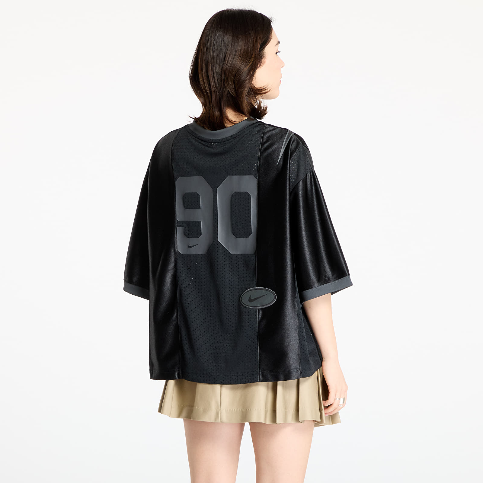 Jerseys Nike Sportswear Street Women's Oversized Short-Sleeve Graphic Jersey Black/ Anthracite