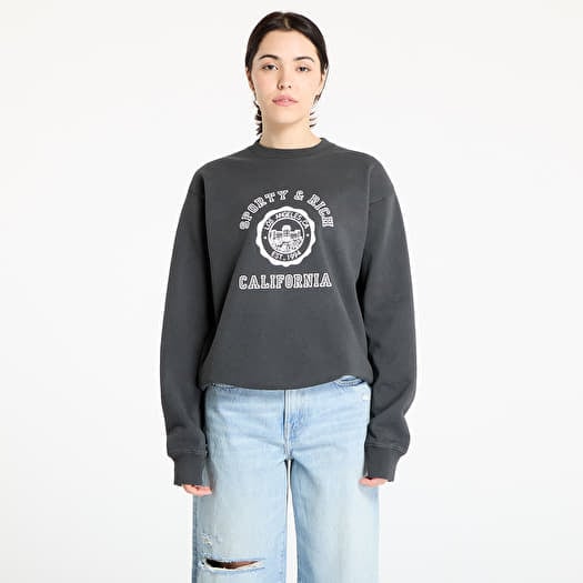 Sporty & Rich California Emblem Crewneck Faded Black