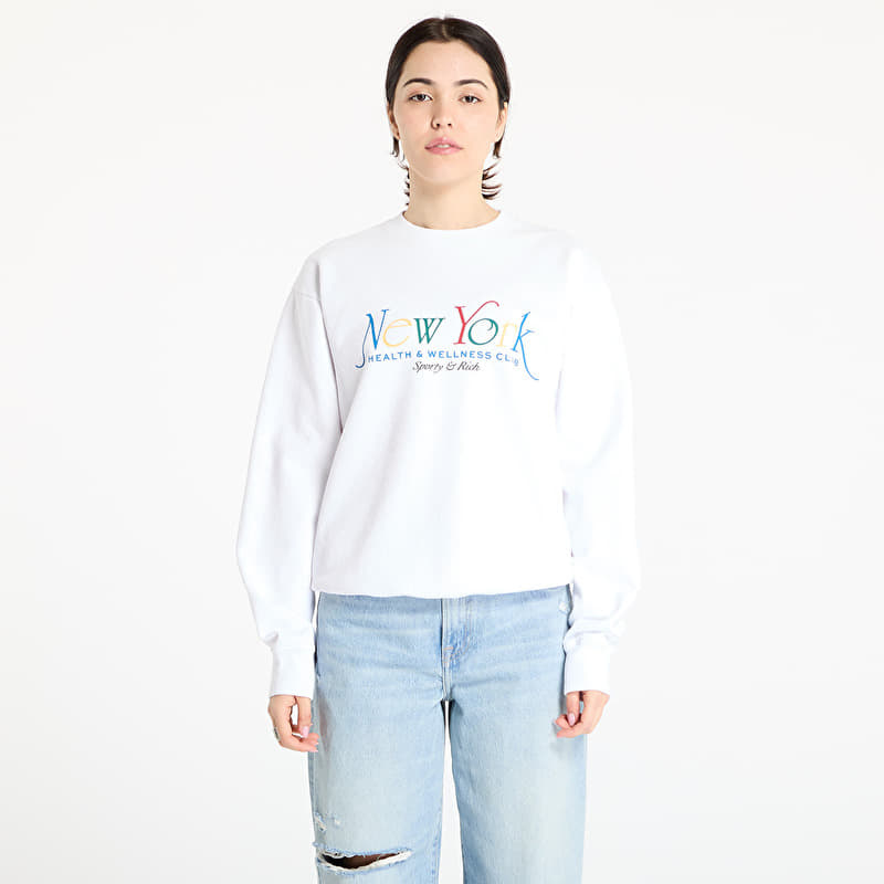Felpa Sporty & Rich NY 94 Crewneck White/ Ruby/ Alpine/ Paris Blue