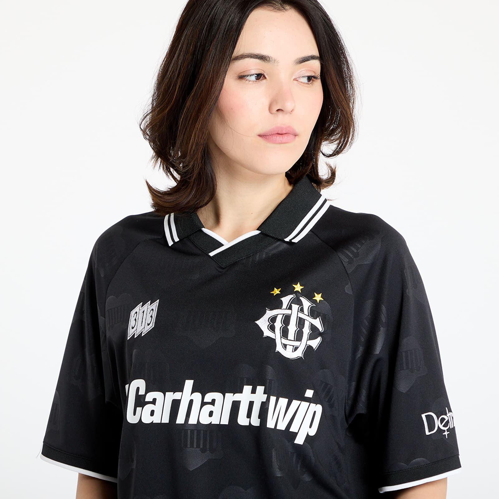 Jerseys Carhartt WIP S/S Harttâ Football T-Shirt UNISEX Heart Train Jacquard/ Black