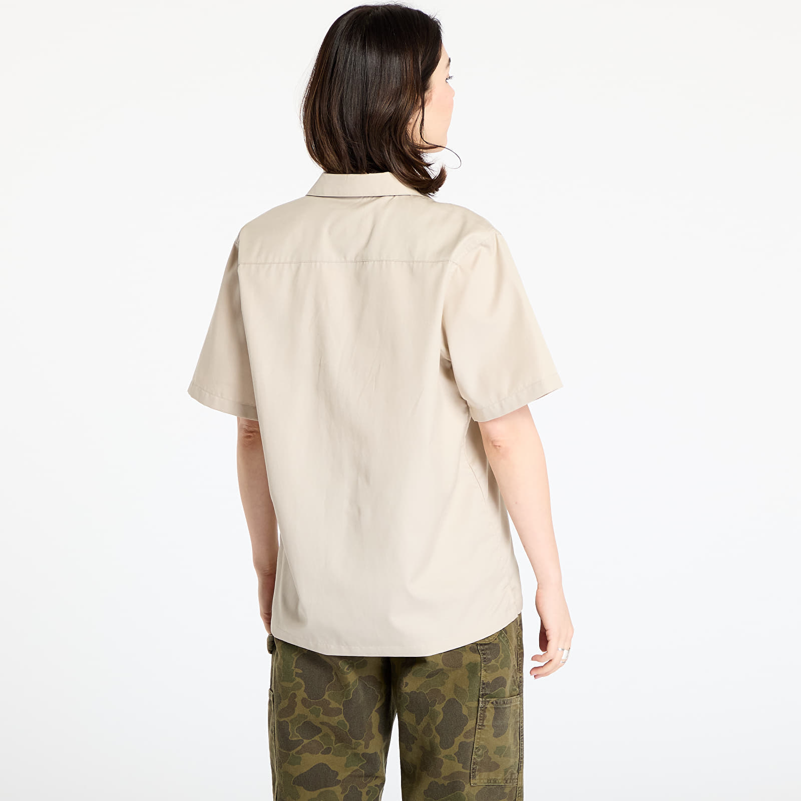 Košele Carhartt WIP S/S Delray Shirt UNISEX Fleur de Sel/ White