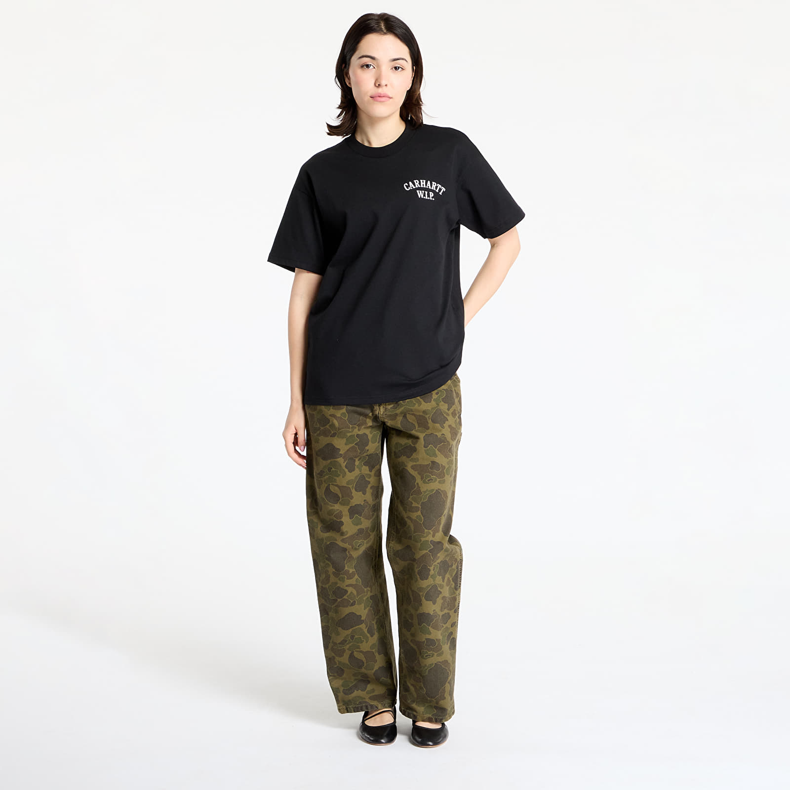 Tričká Carhartt WIP S/S Cabinetry T-Shirt UNISEX Black/ White