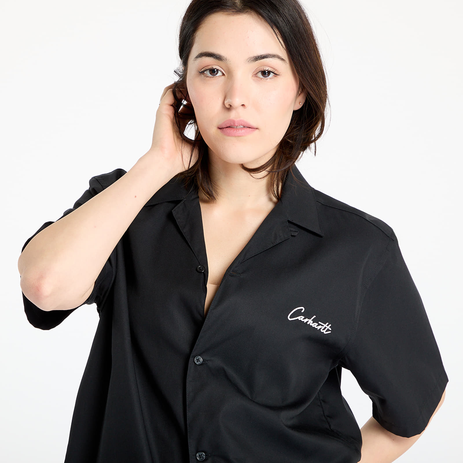 Košele Carhartt WIP S/S Delray Shirt UNISEX Black/ White
