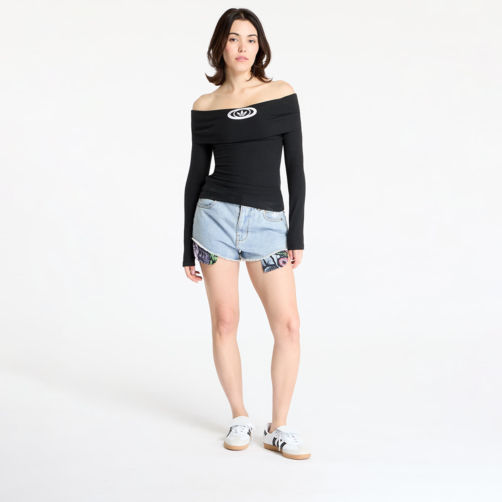 Női topok adidas Originals Off Shoulder Top Black