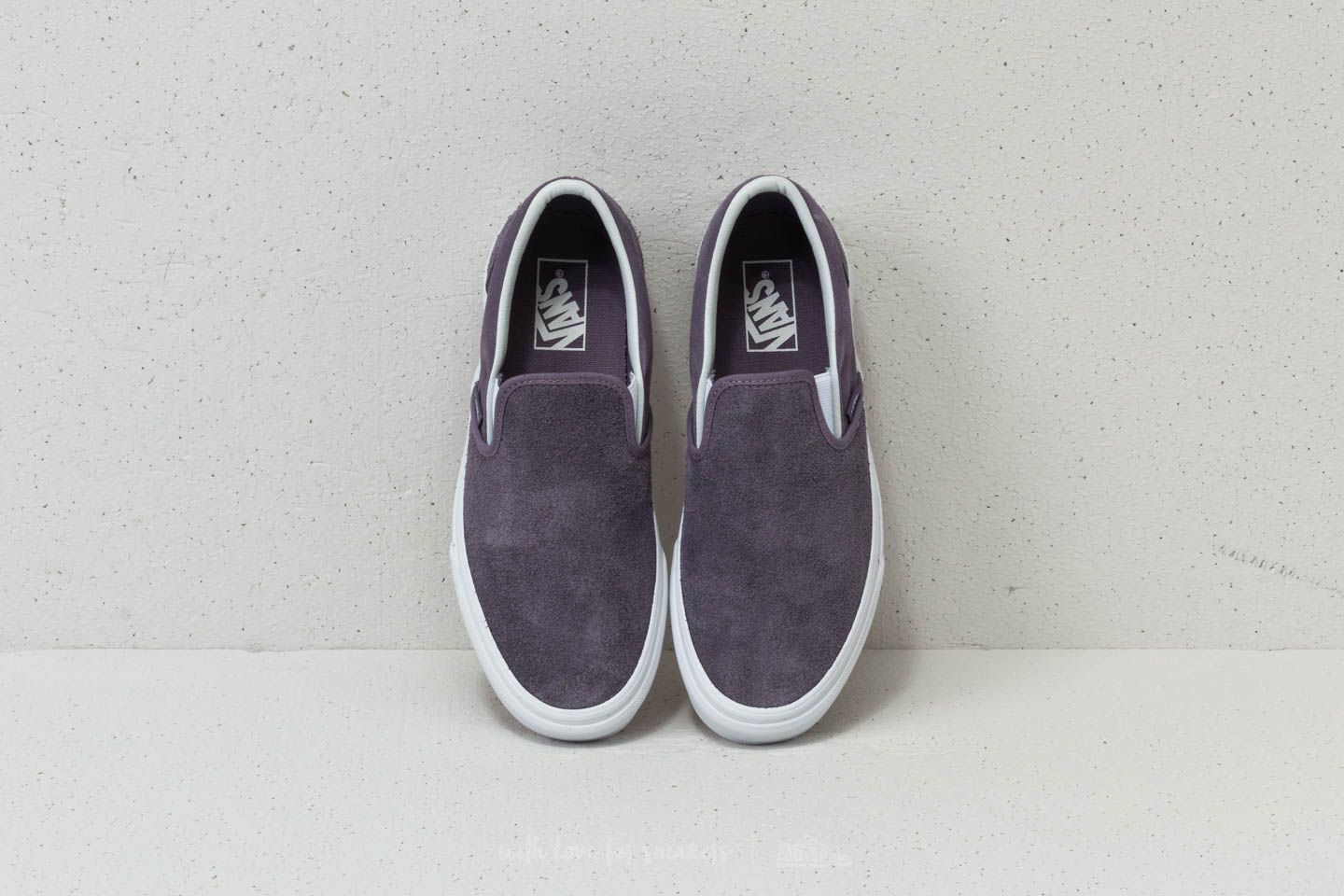 Grey suede slip on vans top