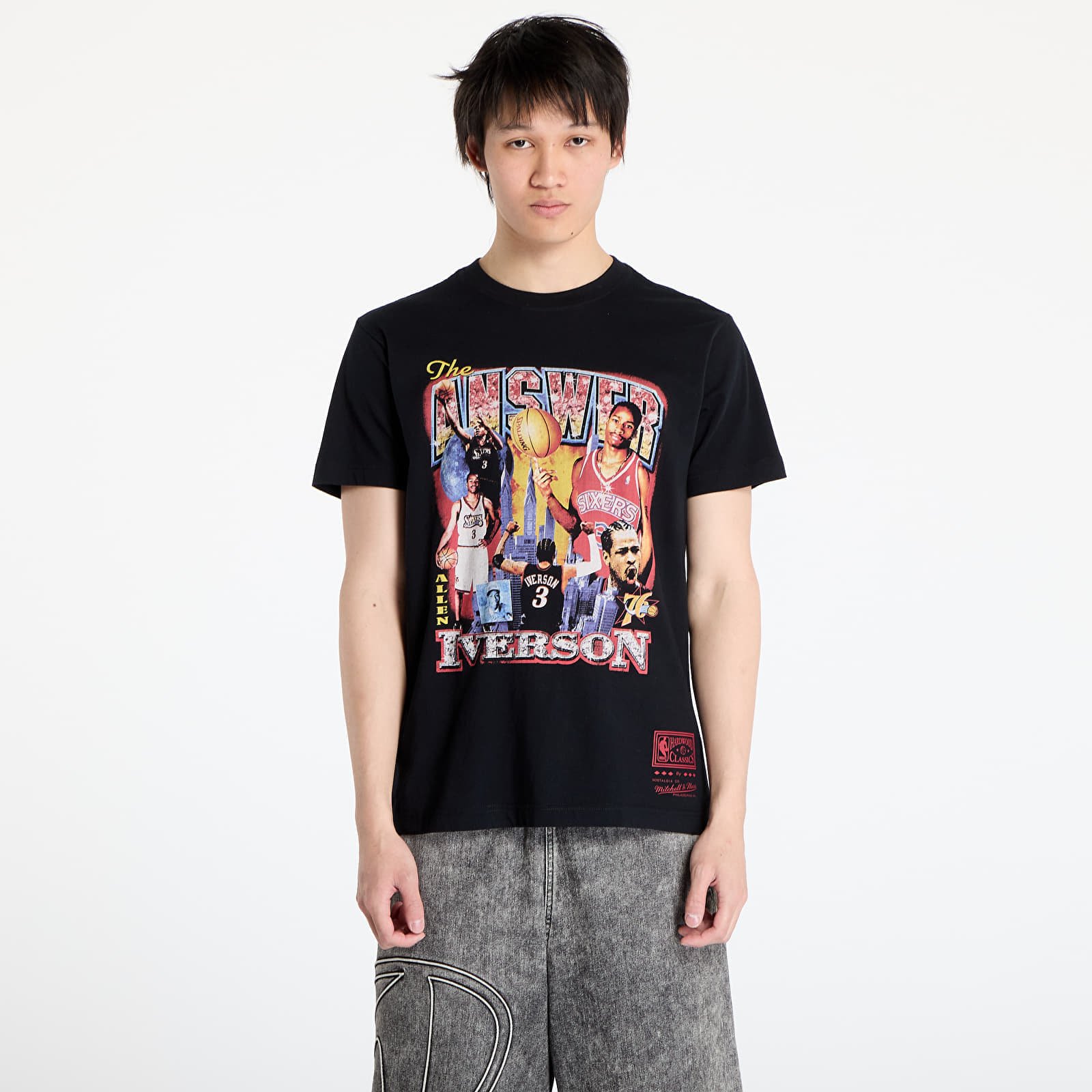 Tricou Mitchell & Ness NBA 76Ers Allen Iverson Bootleg Tee Black L