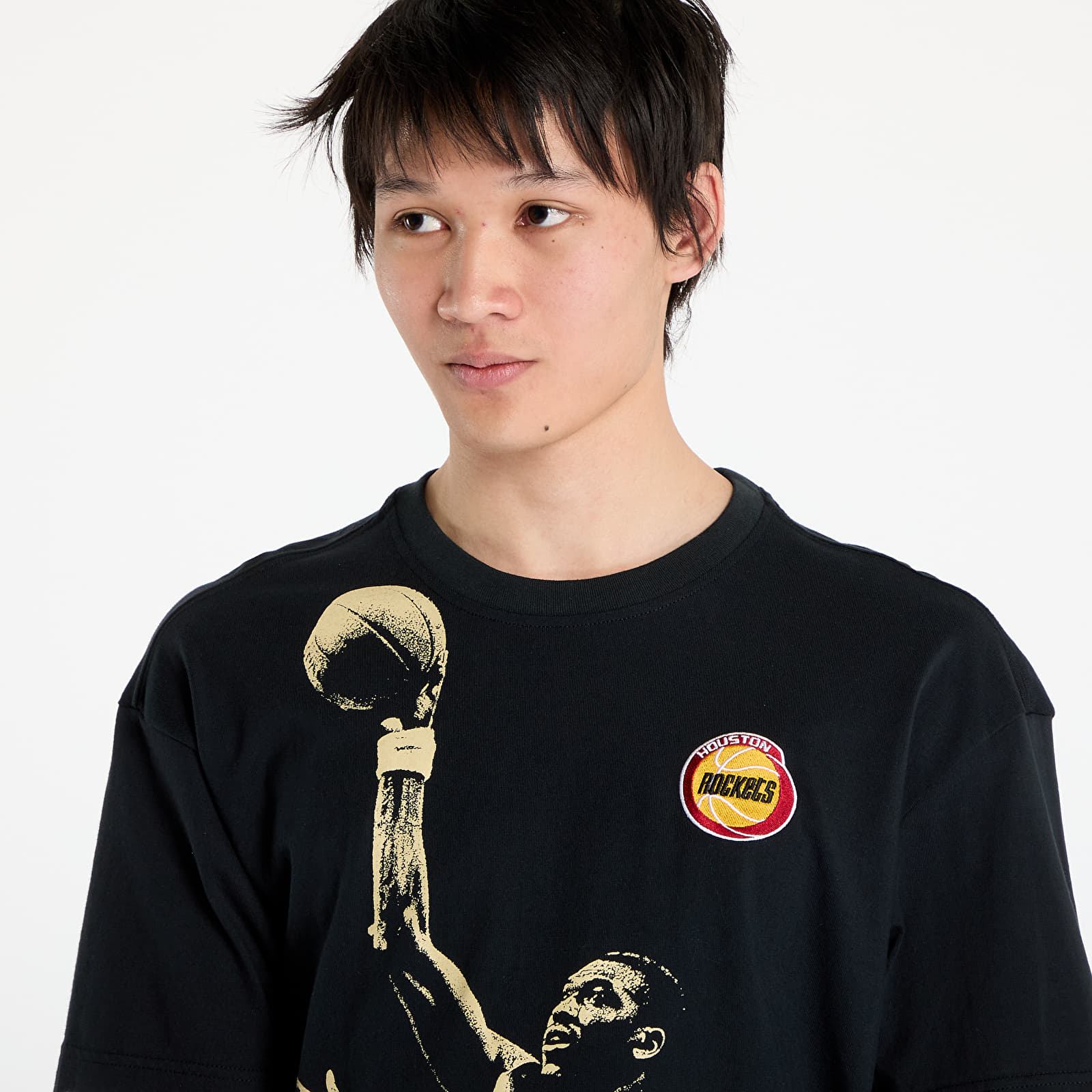 T-särgid Mitchell & Ness NBA Vintage Logo Rockets Hakeem Olajuwon Blockbuster Shortsleeve Player Tee Black