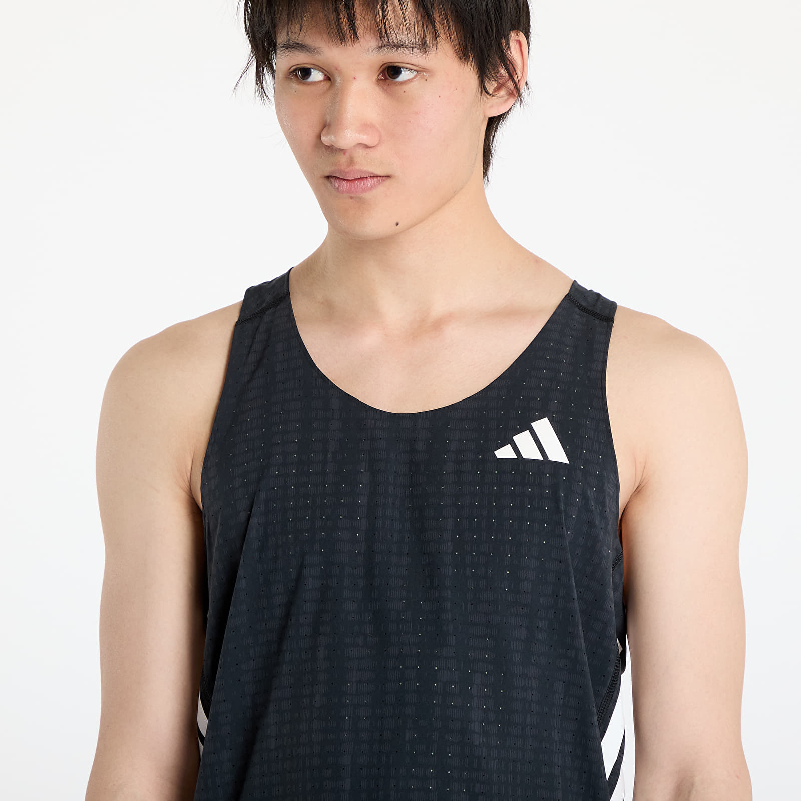Vestes adidas Adizero Running Singlet Dark Grey/ Carbon/ Black