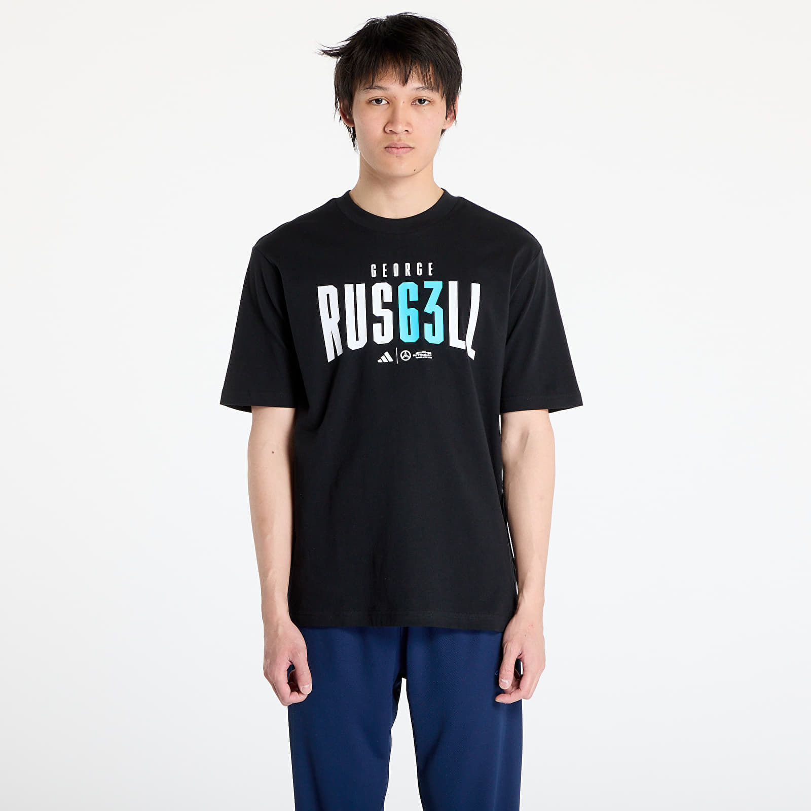 Тениска adidas x Mercedes AMG Petronas Formula One Team George Russell Tee Black XL