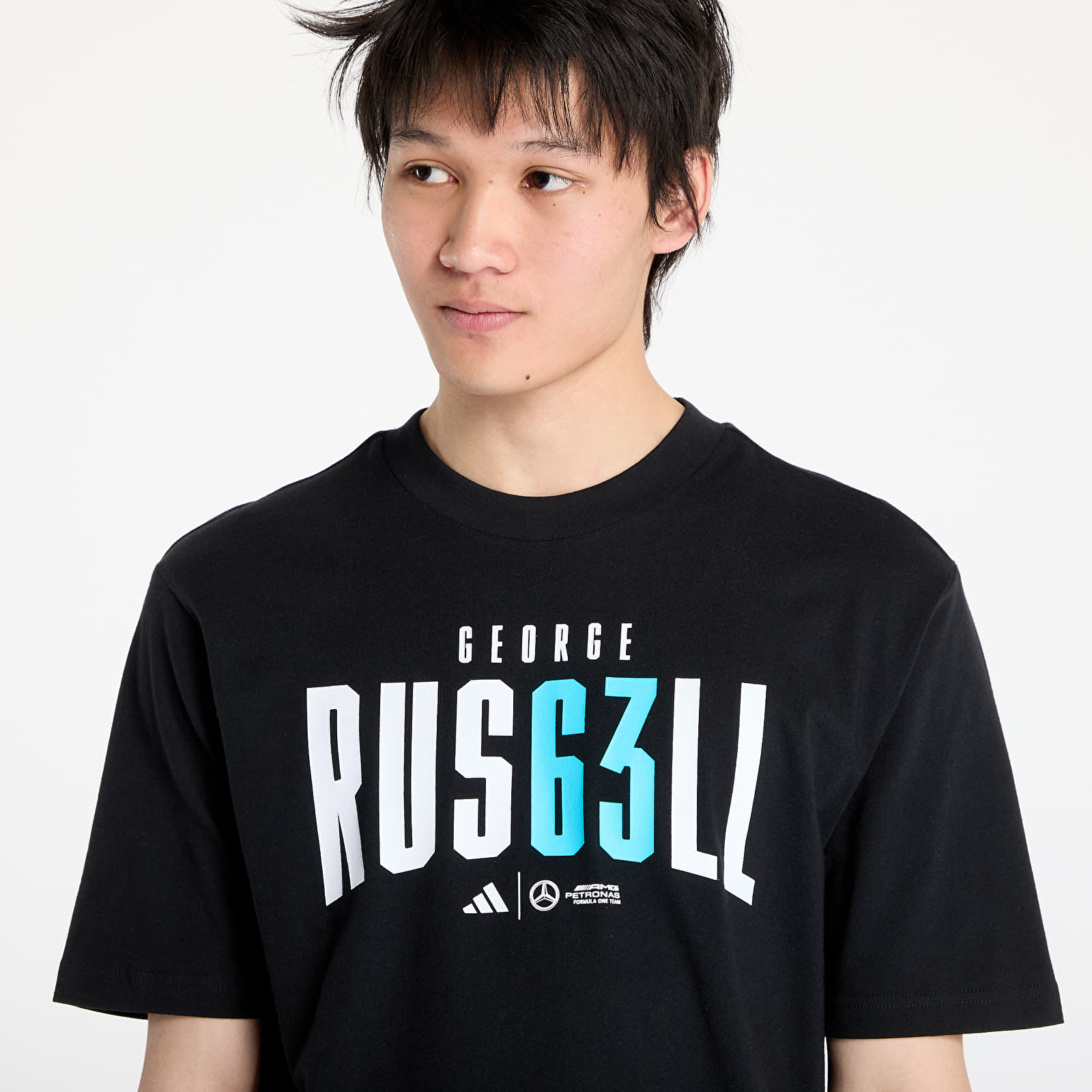 Pólók adidas x Mercedes AMG Petronas Formula One Team George Russell Tee Black