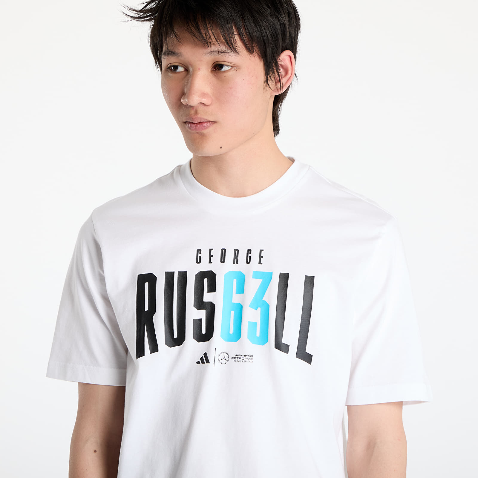 Pólók adidas x Mercedes AMG Petronas Formula One Team George Russell Tee White