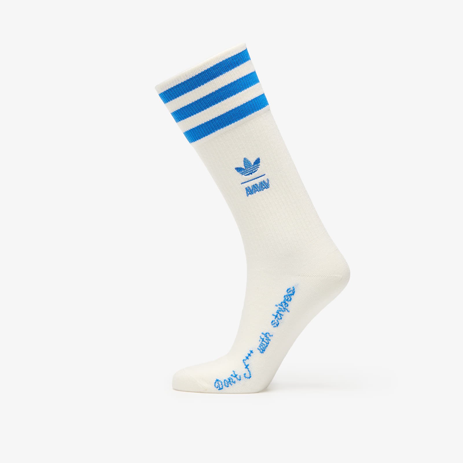 Sokid adidas x Avavav Crew Socks Beige/ Cream White/ Black