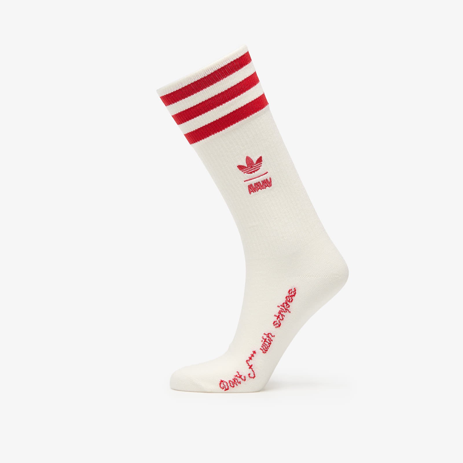 Sokid adidas x Avavav Crew Socks Beige/ Cream White/ Black