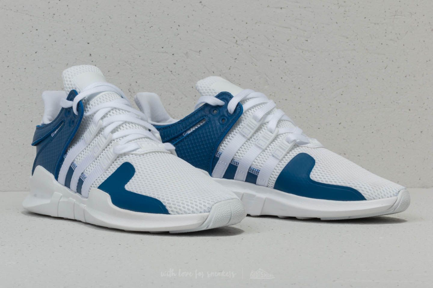 adidas EQT White Knit Sneakers with Blue Accents Adidas EQT Cushion ADV Mens Size 11.5 White Blue Athletic  main image 3