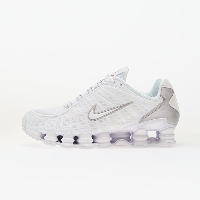 Nike Shox TL White/ White-Metallic Silver-Max Orange
