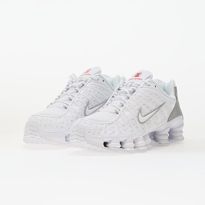 Nike Shox TL White/ White-Metallic Silver-Max Orange | Footshop