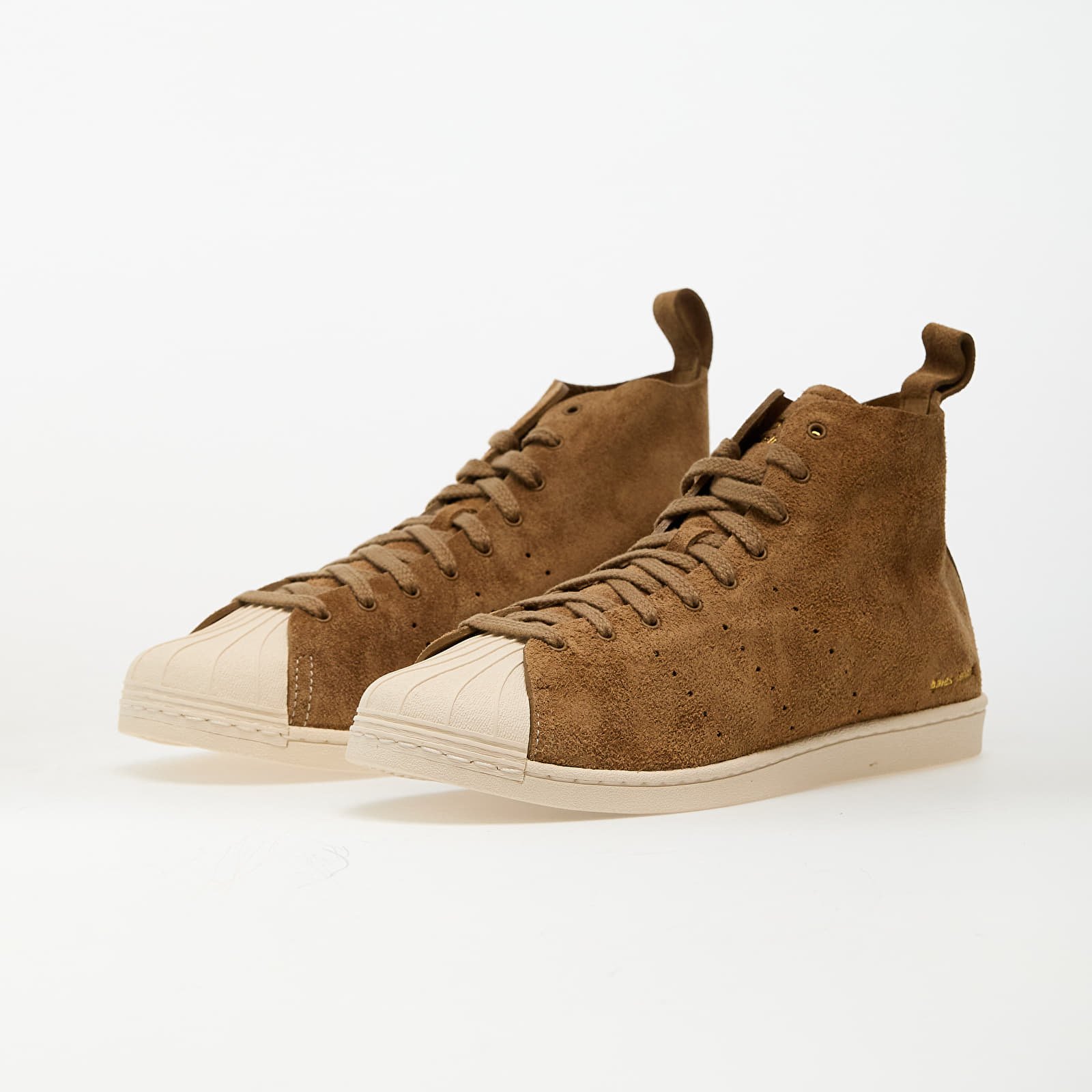 Meeste kingad adidas x Wales Bonner Superstar Hi Supplier Colour/ Wonder White/ Gold Metallic