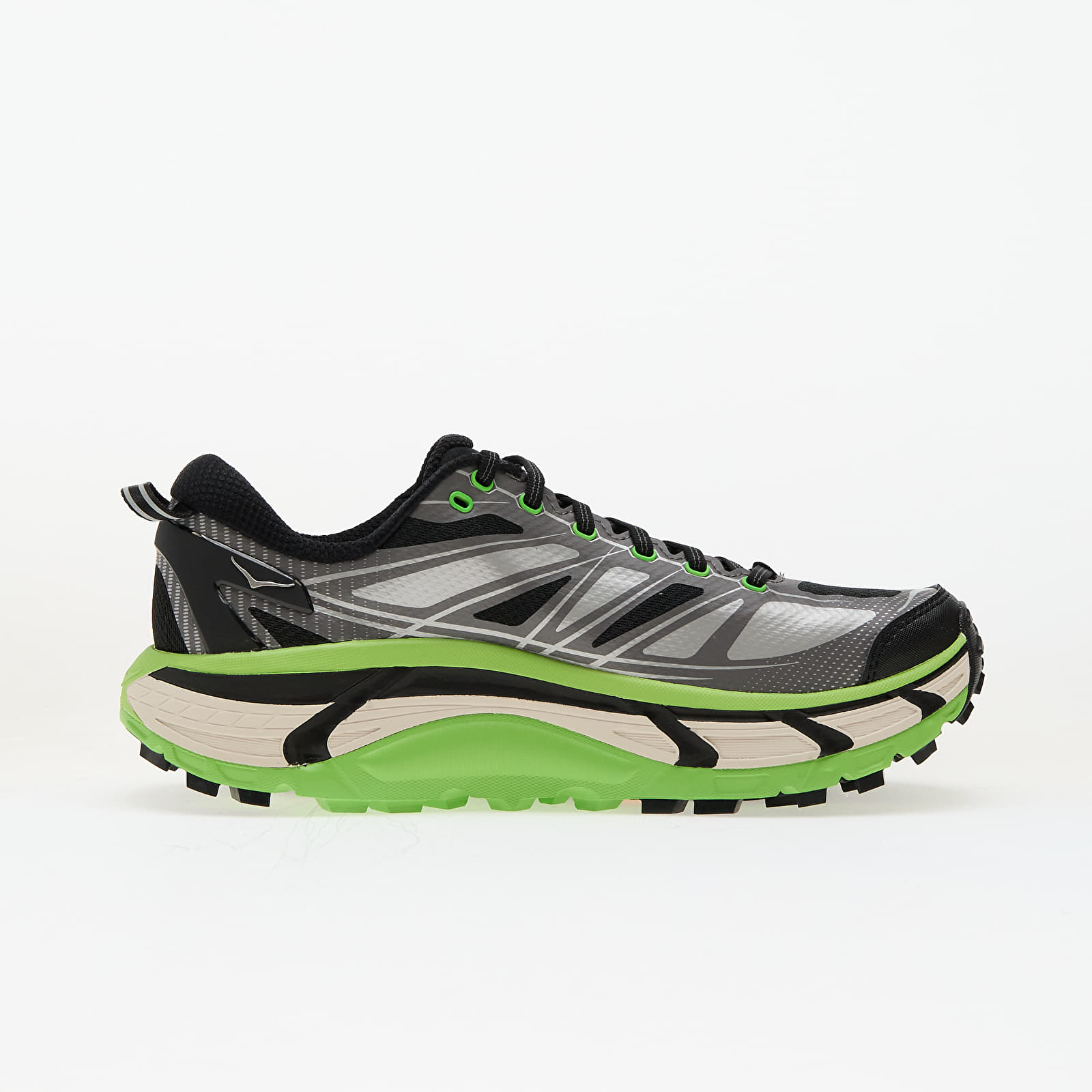 Men's shoes Hoka® U Mafate Speed 2 Black/ Electric Green