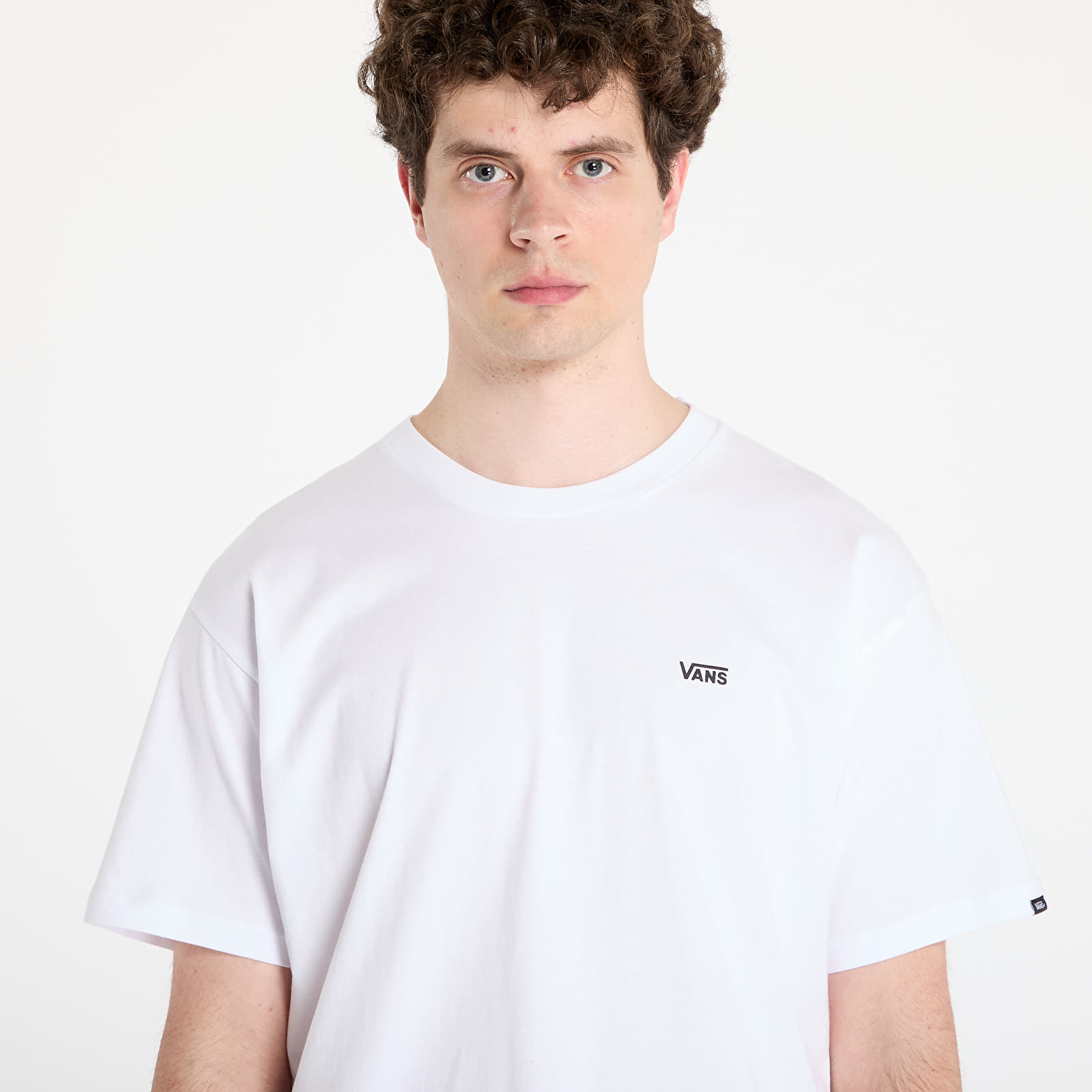 T-Shirts Vans Left Chest Logo Tee White/ Black