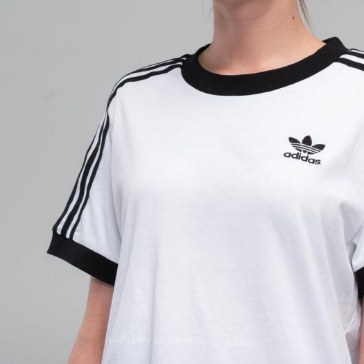 T-shirts adidas Stripes Tee White/ Black Footshop