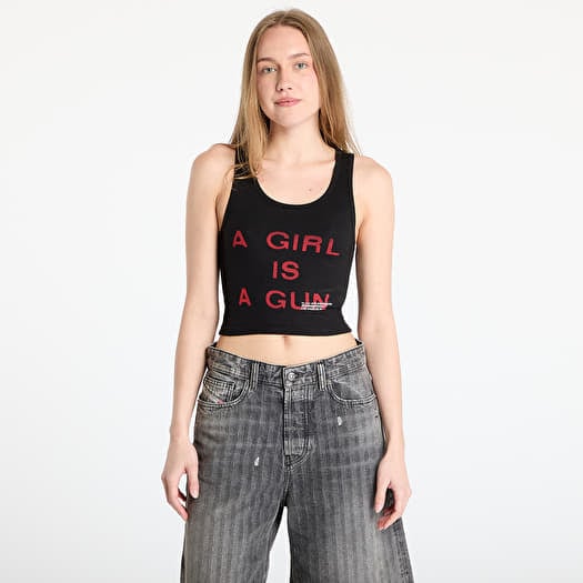 Tank top PLEASURES Girl Is A Gun Tank Top Black