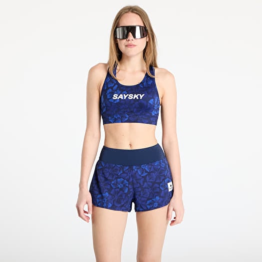 SAYSKY W Flower Combat Sports Bra Blue AOP