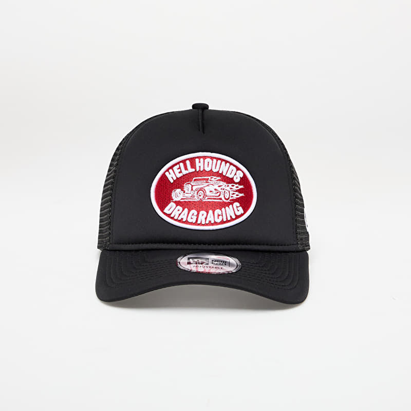 New Era Graphic Patch 9FORTY A-Frame Trucker Adjustable Cap Black
