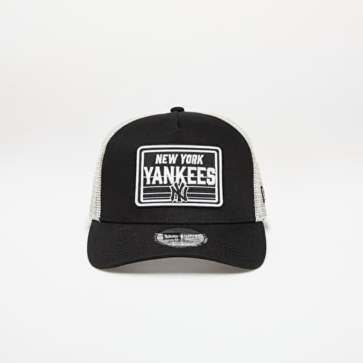 New Era New York Yankees MLB Patch 9FORTY A-Frame Trucker Adjustable Cap Black