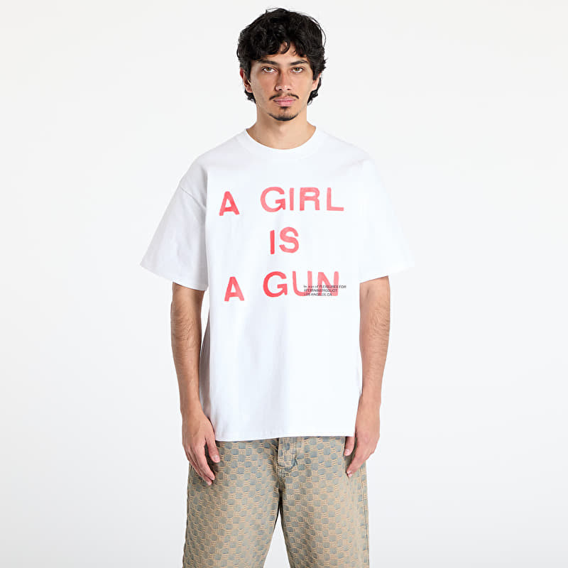 PLEASURES Girl Is A Gun T-Shirt White