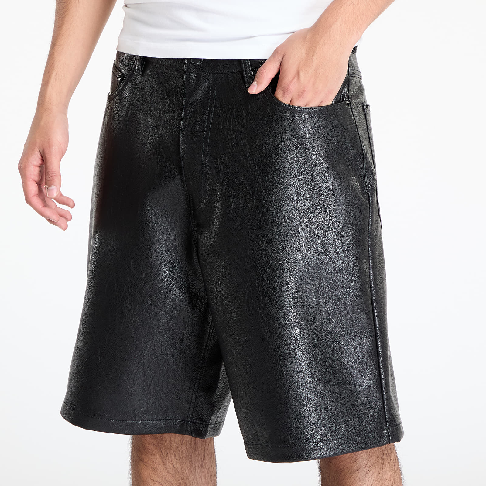 Shorts PLEASURES Plaster Baggy Shorts Black