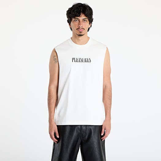 T-shirt PLEASURES Onyx Sleeveless Shirt White