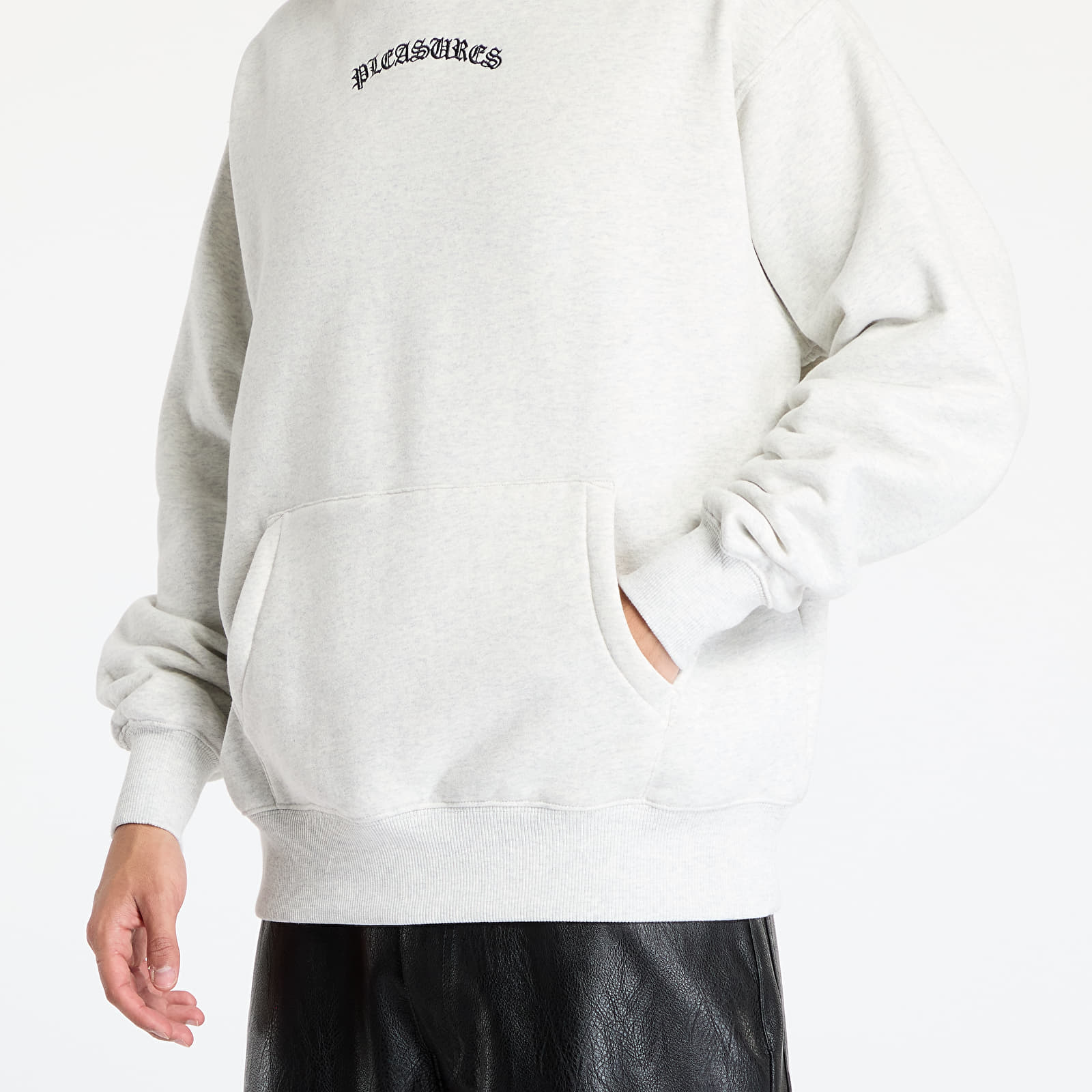 Mikinas ar kapuci un sporta krekli PLEASURES Neural Hoodie Grey Mélange