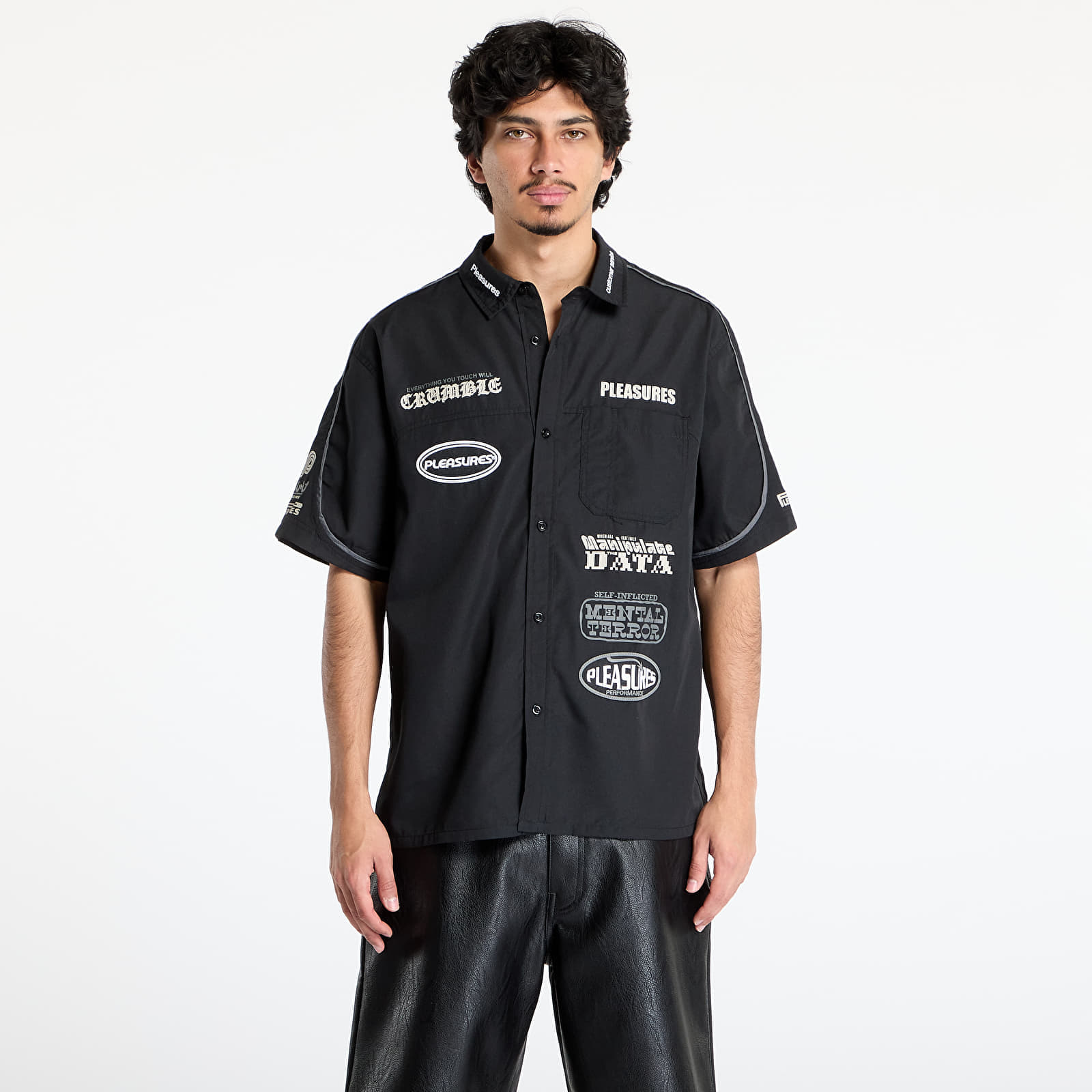 Shirt PLEASURES Terror Button Up Black M