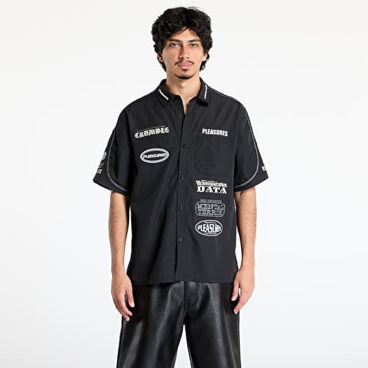 Marškiniai PLEASURES Terror Button Up Black