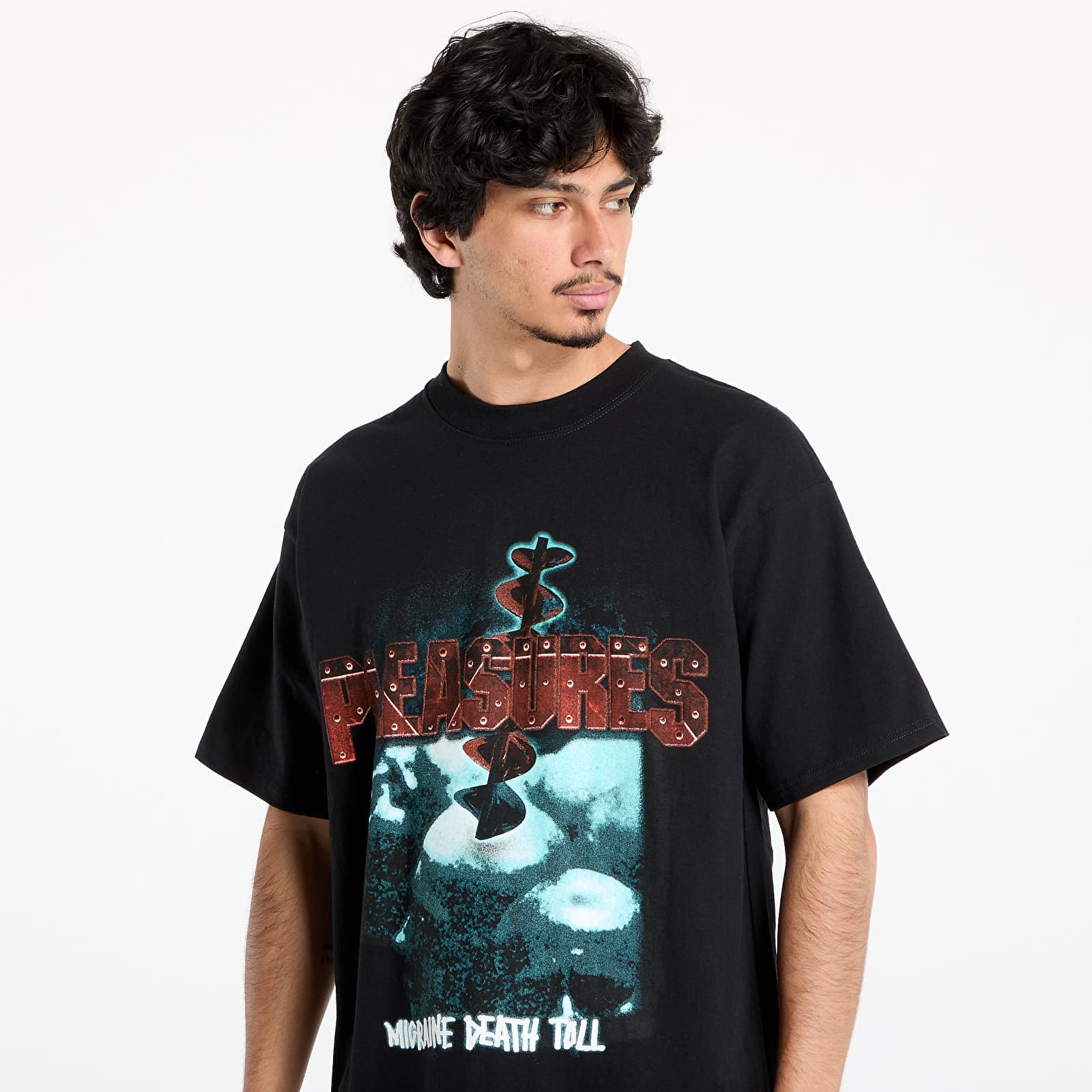 T-shirts PLEASURES Migraine T-Shirt Black Edge