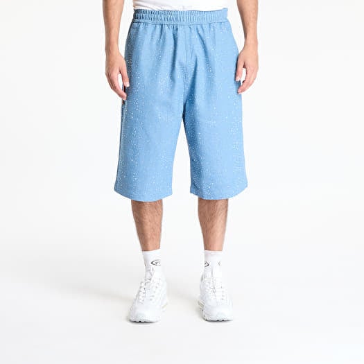 Korte broek PLEASURES Glitter Baggy Denim Shorts Light Indigo