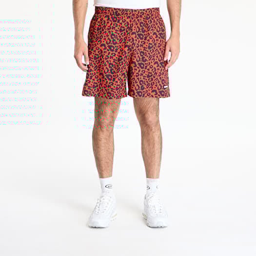 Pantaloni scurți PLEASURES Leopard Active Shorts Red