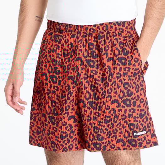 Nike Basketball Shorts Size L: Red Leopard Print