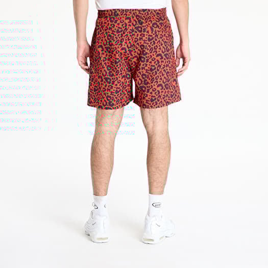 Shorts PLEASURES Leopard Active Shorts Red | Footshop