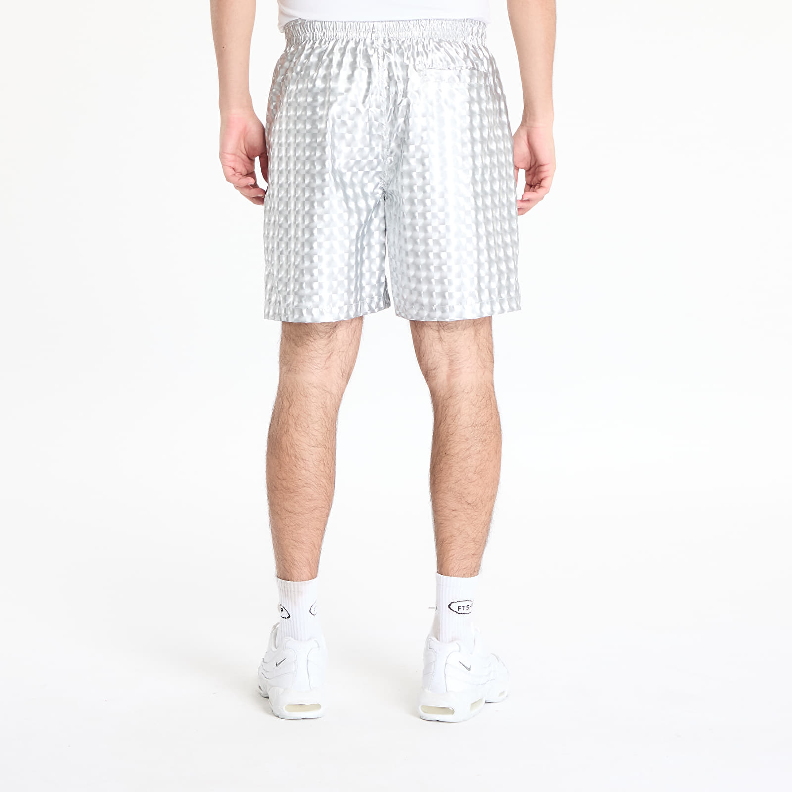 Šorti PLEASURES Pulley Active Shorts Silver