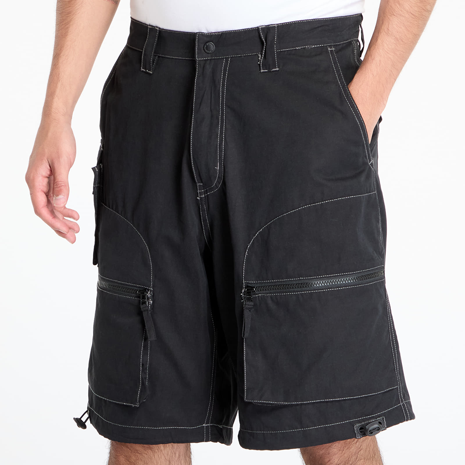 Shorts PLEASURES Raider Cargo Shorts Black