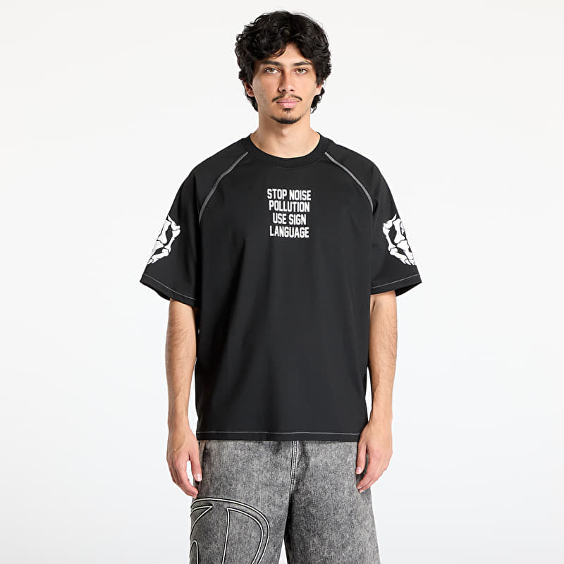 PLEASURES Pollution Boxy Raglan Black
