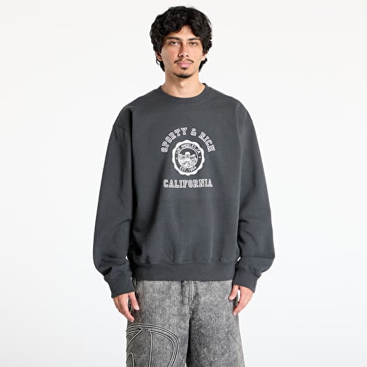 Sporty & Rich California Emblem Crewneck Faded Black