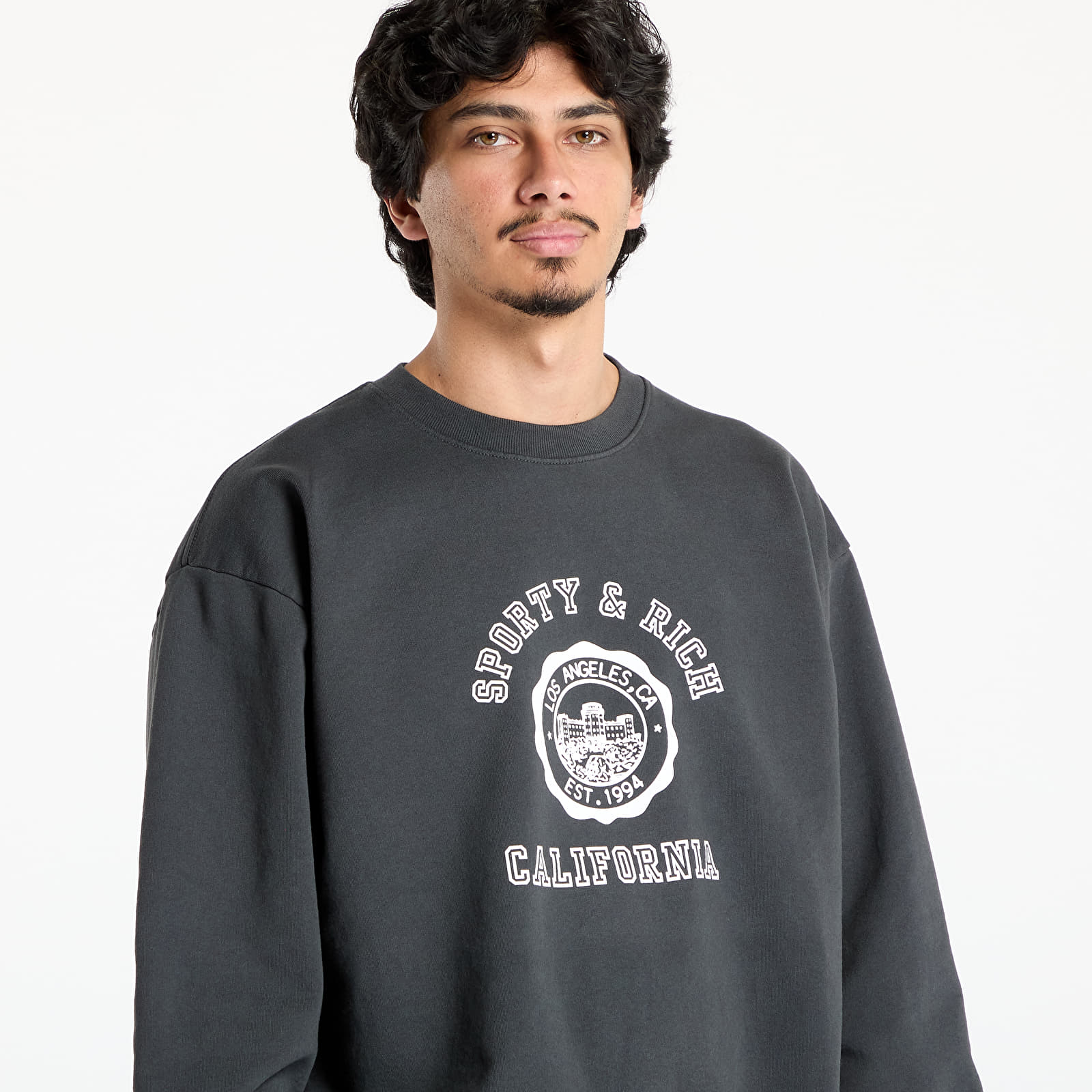 Sweatjacken und Sweatshirts Sporty & Rich California Emblem Crewneck Faded Black