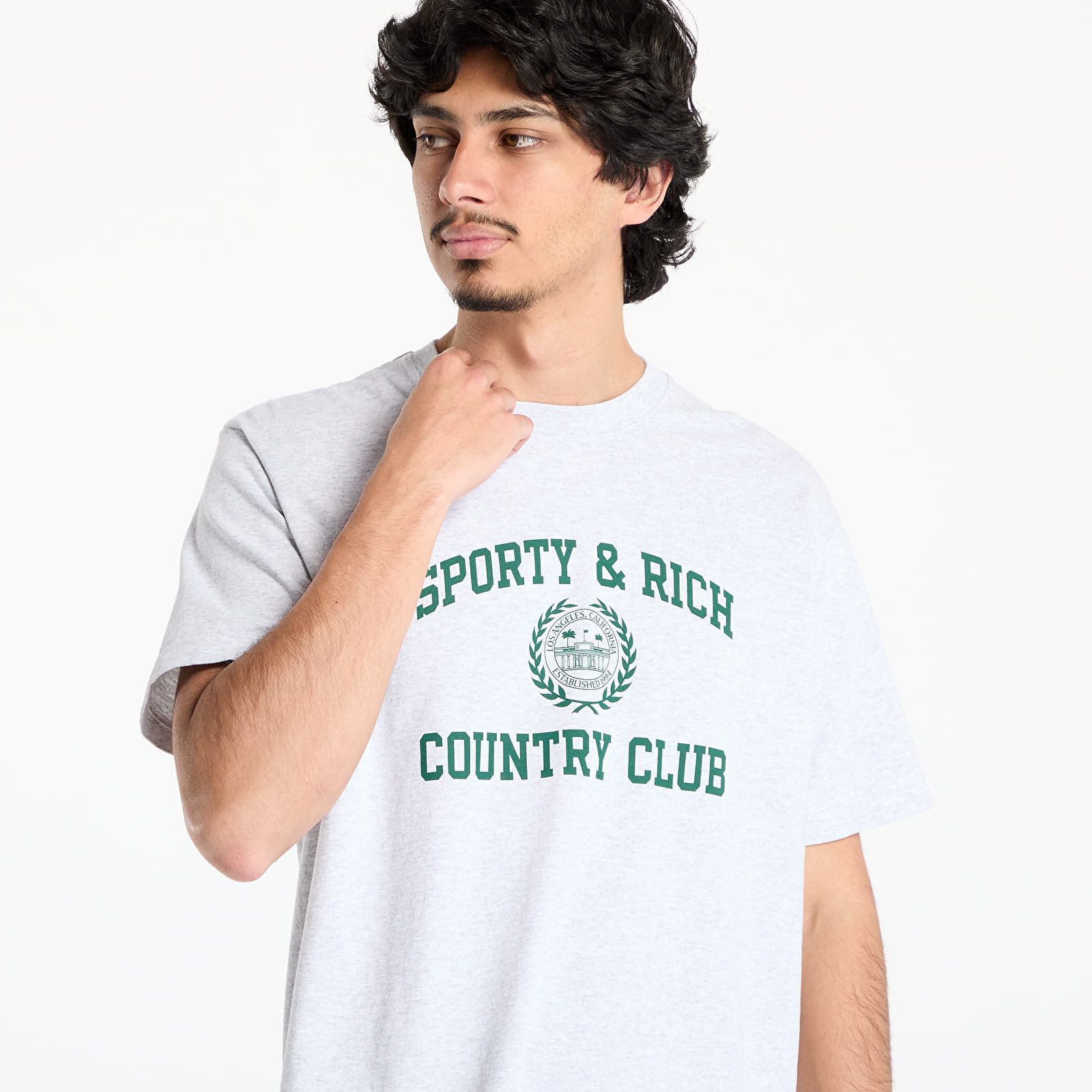 T-shirts Sporty & Rich Varsity Crest T-Shirt Heather Gray